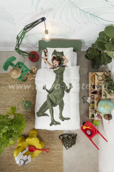 Постельное белье для подростков "Тираннозавр Рекс", полуторное в интернет-магазине Моя постель