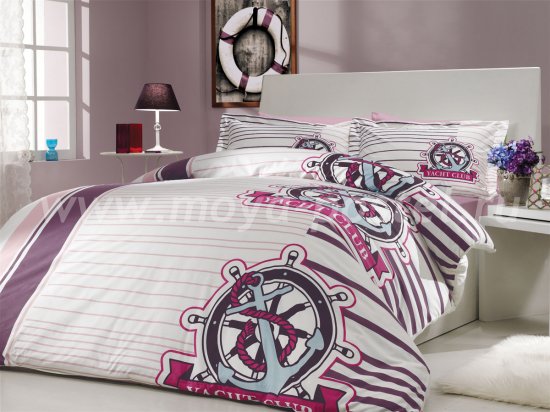 Полутороспальное постельное белье «SARANDA», поплин, лиловый в интернет-магазине Моя постель