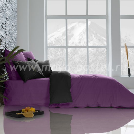 Постельное белье Perfection: Ультрафиолетовый + Уголь (2 спальное) в интернет-магазине Моя постель