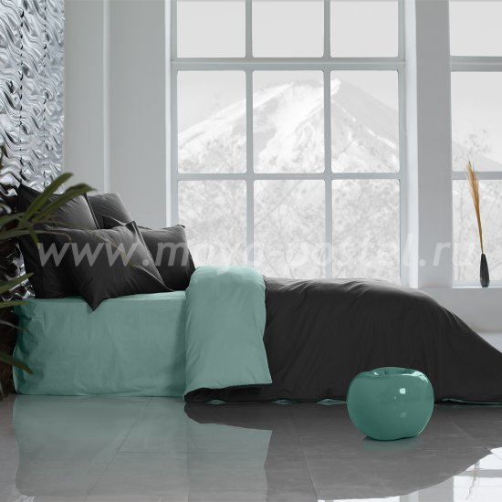 Постельное белье Perfection: Уголь + Перечная Мята (1,5 спальное) в интернет-магазине Моя постель