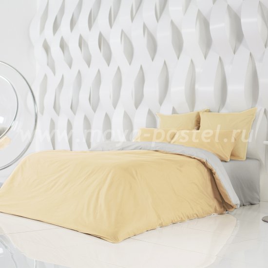 Постельное белье Perfection: Солнечный Абрикос + Туманная Гавань (1,5 спальное) в интернет-магазине Моя постель