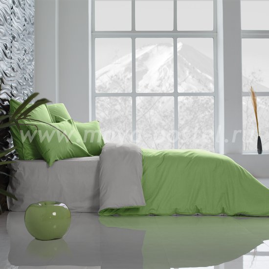Постельное белье Perfection: Туманная Гавань + Лайм Благородный (1,5 спальный) в интернет-магазине Моя постель