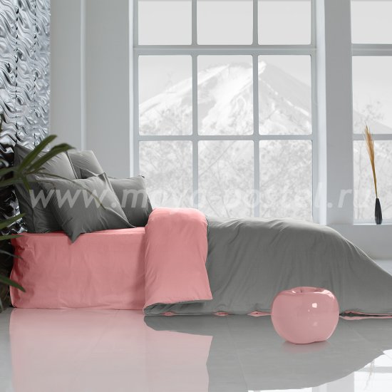 Постельное белье Perfection: Темно-Серый + Цветок Сакуры (1,5 спальное) в интернет-магазине Моя постель