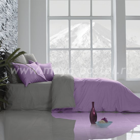 Постельное белье Perfection: Темно-Серый + Розовая Лаванда (1,5 спальное) в интернет-магазине Моя постель