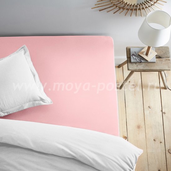 Простыня на резинке розовая (140х200) в интернет-магазине Моя постель