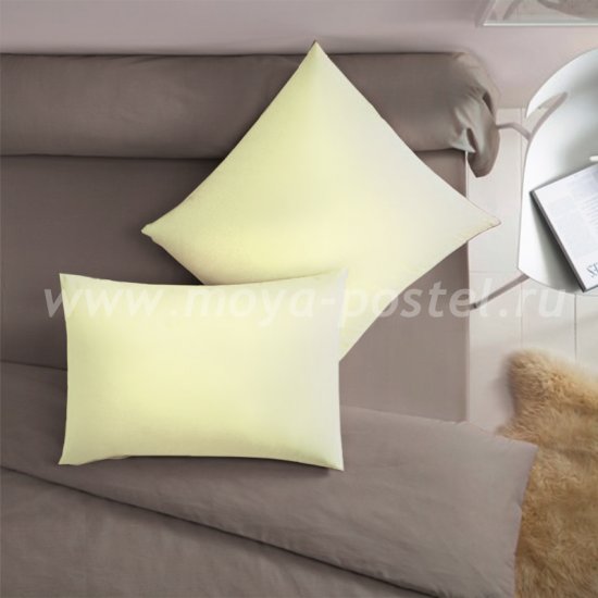 Светло-желтая наволочка (70х70 - 2 шт.) - каталог постельного белья в интернет-магазине Моя постель