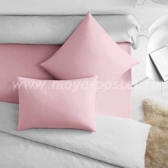 Розовая наволочка (50х70 - 2 шт.), сатин - каталог постельного белья в интернет-магазине Моя постель