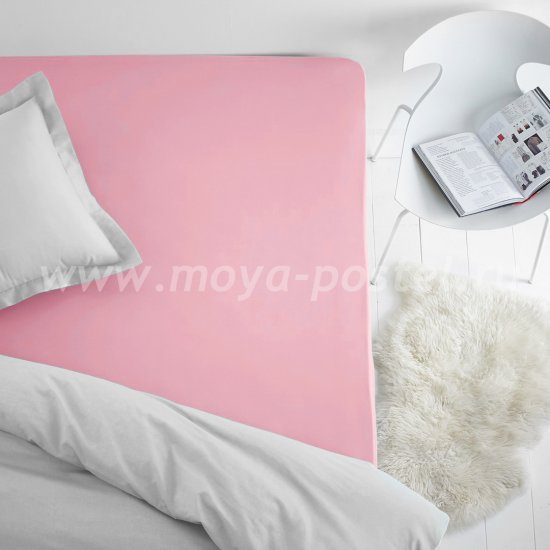 Простыня на резинке розовая (80х200), махра в интернет-магазине Моя постель