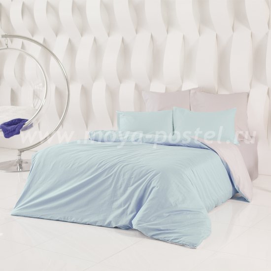 Постельное белье Perfection: Туманная Гавань + Небесно Голубой (евро) в интернет-магазине Моя постель