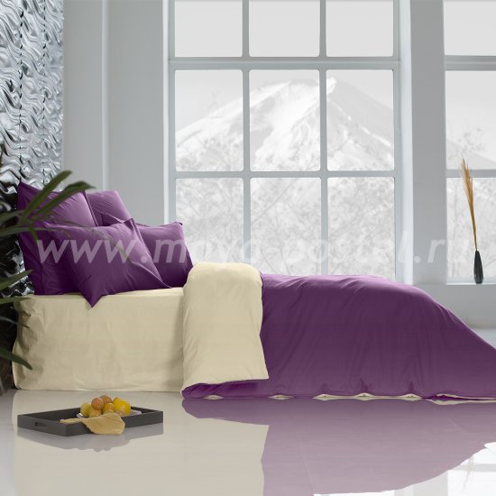 Постельное белье Perfection: Ультрафиолетовый + Ветка Ванили (евро) в интернет-магазине Моя постель