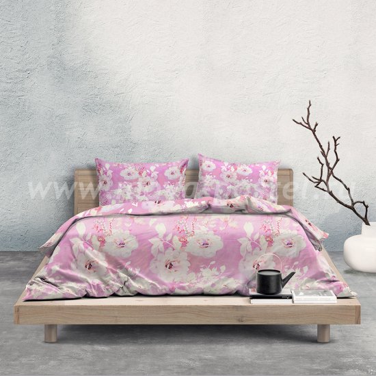 Розовое двуспальное постельное белье «Bonsai» (Бонсай) в интернет-магазине Моя постель