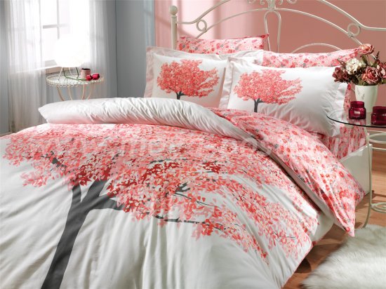 Двуспальное постельное белье «FLORENTINA», персиковое, поплин в интернет-магазине Моя постель