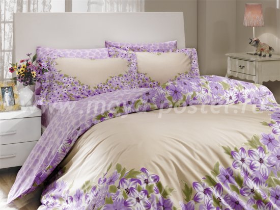 Лиловое постельное белье «ESPERANZA», поплин, евро в интернет-магазине Моя постель