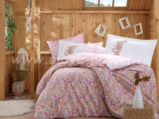 Комплект постельного белья из поплина «GIULIA» с восточным узором, розовый, евро в интернет-магазине Моя постель