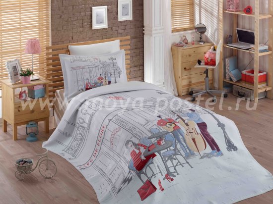 Полутороспальное постельное белье с жаккрадовым покрывалом «MARSELE» в интернет-магазине Моя постель