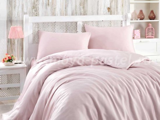 Светло-розовое постельное белье евро размера «SHINE», бамбук в интернет-магазине Моя постель