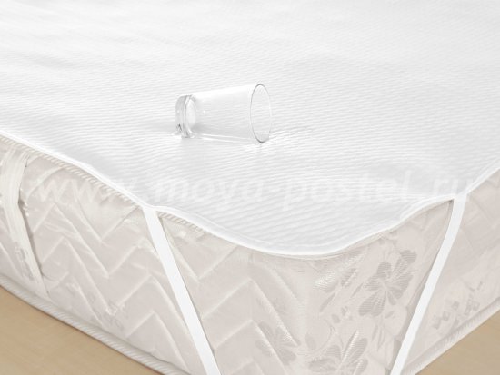 Наматрасник на резинке водонепроницаемый 100x200, белый, 100% Хлопок - интернет-магазин Моя постель