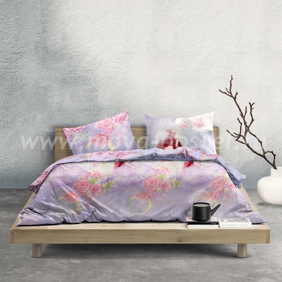 Лиловое постельное белье «Princess Mononoke» (Принцесса Мононоке), евро в интернет-магазине Моя постель