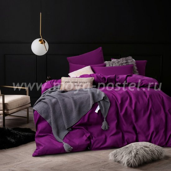 Фиолетовое постельное белье CS027 (полуторное 70*70) в интернет-магазине Моя постель