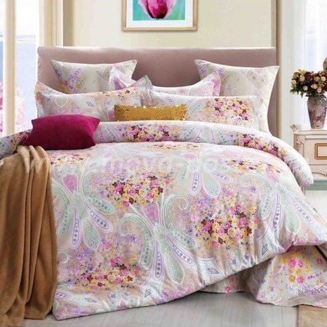 Двуспальное постельное белье Seda VX-64-2 розового цвета в интернет-магазине Моя постель