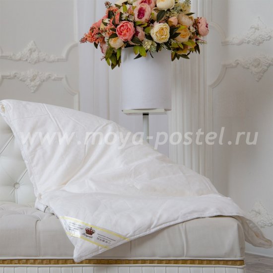 Одеяло Kingsilk Elisabette Люкс L-140-0,6, летнее полуторное, белое в интернет-магазине Моя постель