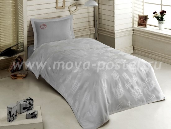 КПБ Hello Kitty с покрывалом (серый) в интернет-магазине Моя постель