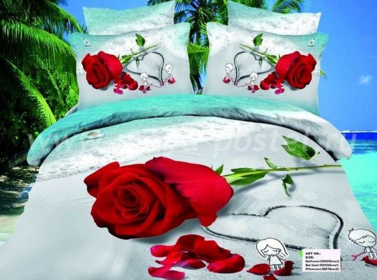 Кпб сатин Евро 2 наволочки (роза на песке) в интернет-магазине Моя постель