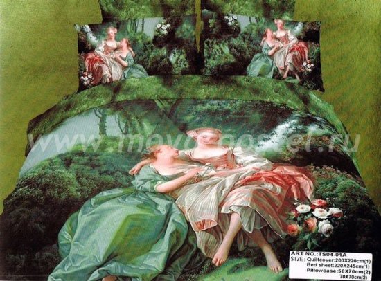 Кпб сатин 2 спальный (классическая живопись) в интернет-магазине Моя постель