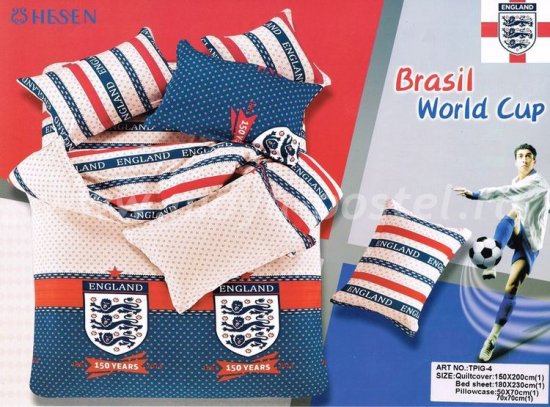 Постельное белье TPIG4-963 Twill евро 4 наволочки, Сборная Англии по футболу в интернет-магазине Моя постель