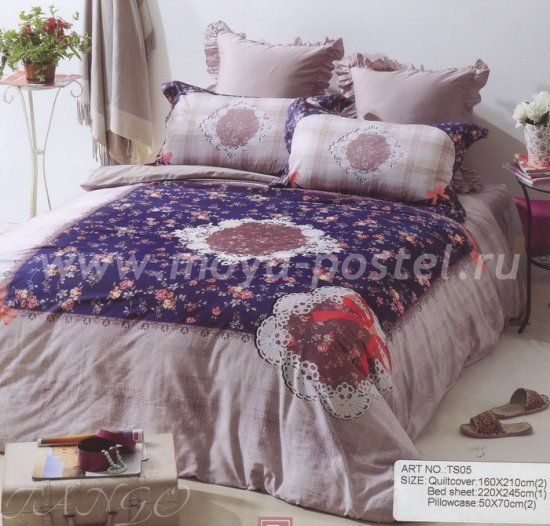 Постельное белье TS03-335 евро 2 наволочки в интернет-магазине Моя постель
