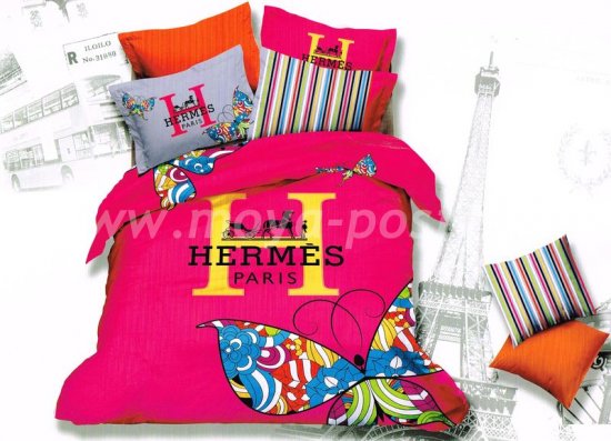 Saten Brands дуэт семейный BB05-11 (Hermes Paris розовый) в интернет-магазине Моя постель