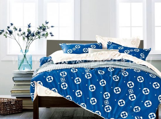 Twill 2 спальный 50*70 (голубой в бежевый горох) в интернет-магазине Моя постель