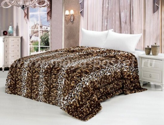 Покрывало меховое Леопард, евро в интернет-магазине Моя постель