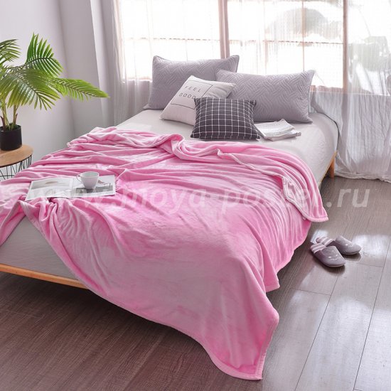 Плед Tango Allegria однотонный розовый, евро размер в каталоге интернет-магазина Моя постель