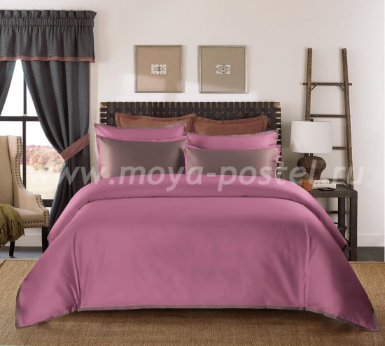 КПБ "Coctail" Темно-розовый/терракотовый, полуторный в интернет-магазине Моя постель