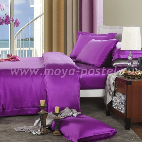 Шелковый комплект "Фиолетовый", евро в интернет-магазине Моя постель