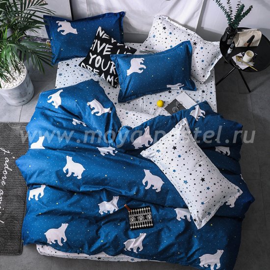 Постельное белье Bears коллекция "Design", евро наволочки 50х70 в интернет-магазине Моя постель