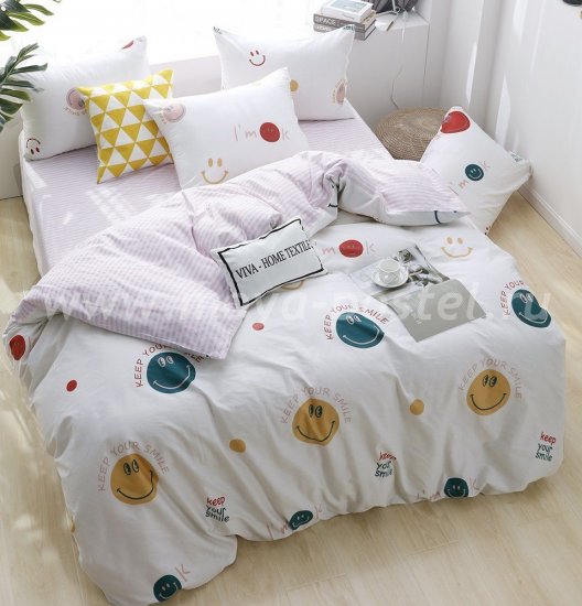 Комплект постельного белья Люкс-Сатин на резинке AR097, евро (140х200) в интернет-магазине Моя постель