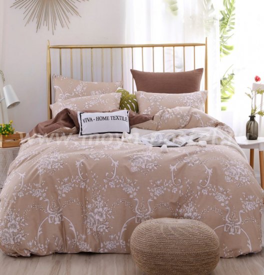 Комплект постельного белья Люкс-Сатин на резинке AR102, евро 160х200 в интернет-магазине Моя постель