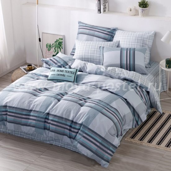 Комплект постельного белья Делюкс Сатин на резинке LR239, евро 180х200 в интернет-магазине Моя постель