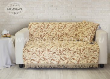 Накидка на диван Feuilles Beiges (140х190 см) - интернет-магазин Моя постель