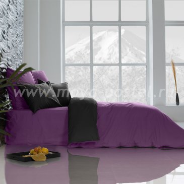 Постельное белье Perfection Цвет: Ультрафиолетовый + Уголь (1,5 спал.) в интернет-магазине Моя постель