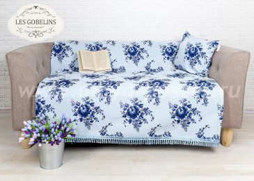 Накидка на диван Gzhel (130х200 см) - интернет-магазин Моя постель