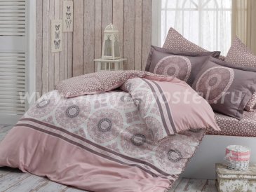 Розовое постельное белье из сатина «SILVANA», семейное в интернет-магазине Моя постель