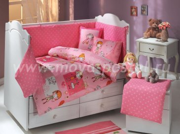 Розовое постельное белье «CITY GIRL» из поплина, детское в интернет-магазине Моя постель