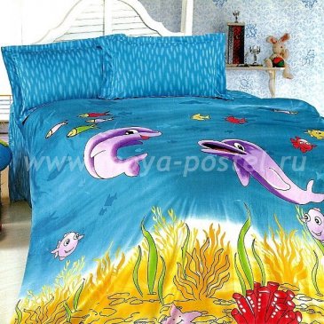 Постельное белье из сатина Kamilla Дельфин-2-3 в интернет-магазине Моя постель