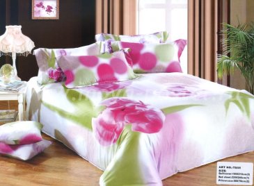 Кпб сатин Семейный 2 наволочки (розовые тюльпаны) в интернет-магазине Моя постель