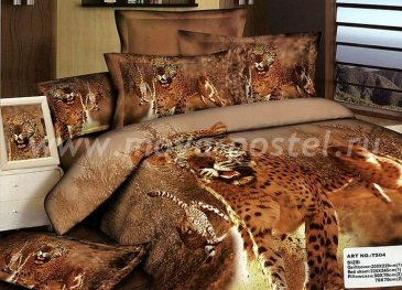 Кпб сатин евро 4 наволочки (леопарды) в интернет-магазине Моя постель