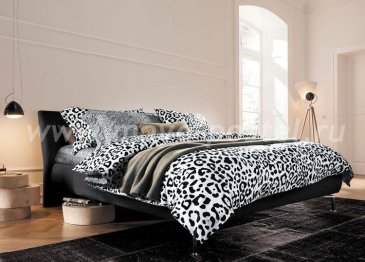 Семейное постельное белье сатин 2 наволочки (белый леопард) в интернет-магазине Моя постель