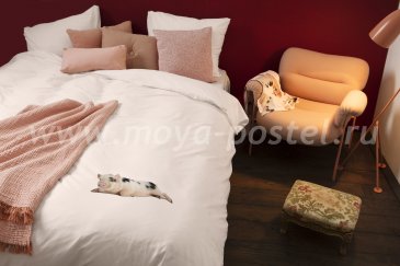 Розовое постельное белье из перкали "Поросенок", полуторное в интернет-магазине Моя постель
